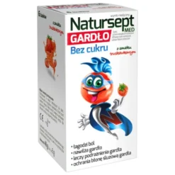 Natursept MED Gardło, lizaki bez cukru, smak truskawkowy, 6 szt.