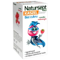 Natursept MED Kaszel, lizaki bez cukru, smak malinowy, 6 szt.