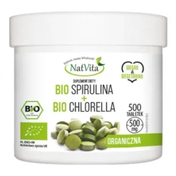 NatVita, Bio Spirulina + Bio Chlorella, tabletki, 500 szt.