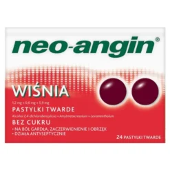 Neo-Angin wiśnia, pastylki twarde, 24 szt.
