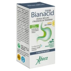 NeoBianacid, tabletki do ssania o smaku cytrynowym na refluks i zgagę do ssania, 14 szt.