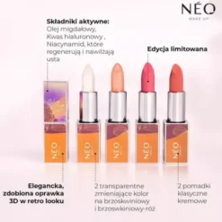 Neo Make Up, Get Your Vibe, kremowa pomadka do ust, 03 Champion's Confetti , 1 szt.
