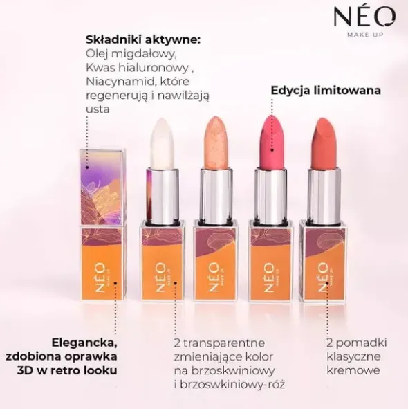 Neo Make Up, Get Your Vibe, kremowa pomadka do ust, 01 Winning Spirit, 1 szt.