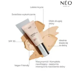 NEO Make Up Intense Serum, podkład nawilżający, 03 NATURAL, 30 ml