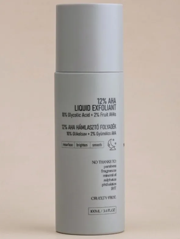Nerds 12% AHA Liquid Exfoliant, tonik złuszczający z 10% kwasem glikolowym i 2% AHA z owoców, 100 ml