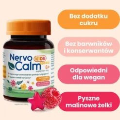 NervoCalm KIDS Spokój 6+, żelki, smak malinowy, 30 szt.