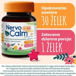 NervoCalm KIDS Spokój 6+, żelki, smak malinowy, 30 szt.