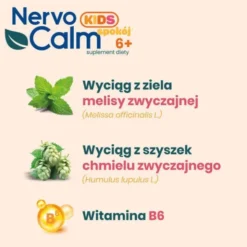NervoCalm KIDS Spokój 6+, żelki, smak malinowy, 30 szt.
