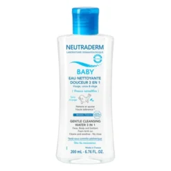 Neutraderm Baby, łagodna woda myjące 3w1, 200 ml