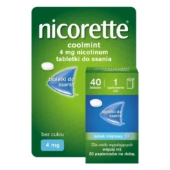 Nicorette Coolmint, 4 mg, tabletki do ssania, 40 szt.