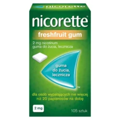 Nicorette FreshFruit Gum, 2 mg, guma do żucia, 105 szt.