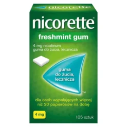 Nicorette Freshmint Gum, 4 mg, guma do żucia, 105 szt.