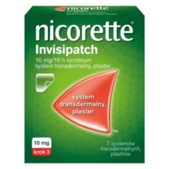 Nicorette invisipatch, 10 mg, plastry transdermalne, 7 szt.