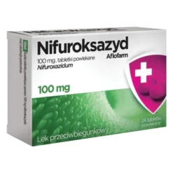 Nifuroksazyd Aflofarm, 100 mg, tabletki powlekane, 24 szt.