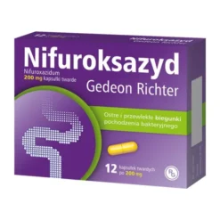 Nifuroksazyd Gedeon Richter, 200 mg, kapsułki twarde, 12 szt.