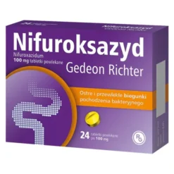 Nifuroksazyd Gedeon Richter, 100 mg, tabletki powlekane, 24 szt.