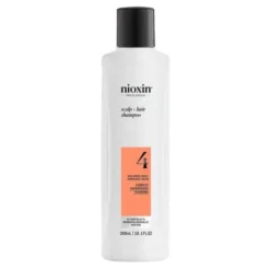 Nioxin System 4 Scalp + Hair Shampoo, szampon wzmacniający włosy farbowane, z postępującym przerzedzeniem, 300 ml