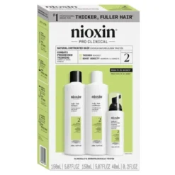 Nioxin System 2, zestaw wzmacniający włosy naturalne, z postępującym przerzedzeniem, szampon 150 ml + odżywka 150 ml + serum 40 ml