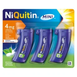 Niquitin Mini, 4 mg, tabletki do ssania, 60 szt. (3 poj. x 20 szt).