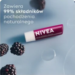 Nivea Blackberry Shine, pielęgnująca pomadka do ust, 4,8 g
