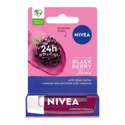 Nivea Blackberry Shine, pielęgnująca pomadka do ust, 4,8 g