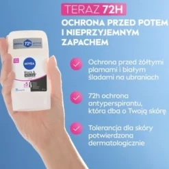 Nivea Invisible Black & White, antyperspirant w sztyfcie Clear, 50 ml