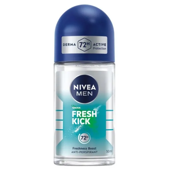 Nivea Men Fresh Kick, antyperspirant, roll-on, 50 ml