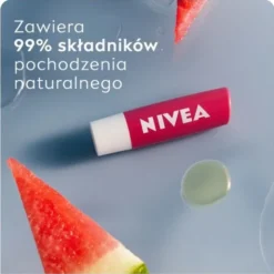 Nivea Watermelon Shine, pielęgnująca pomadka do ust, 4,8 g