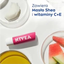 Nivea Watermelon Shine, pielęgnująca pomadka do ust, 4,8 g
