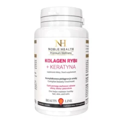 Noble Health Kolagen rybi + keratyna, kapsułki, 60 szt.