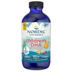 Nordic Naturals Children's DHA 530 mg Omega-3, płyn, smak truskawkowy, 237 ml