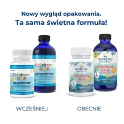 Nordic Naturals Children's DHA 530 mg Omega-3, płyn, smak truskawkowy, 119 ml