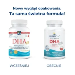 Nordic Naturals DHA Xtra 1660 mg, kapsułki miękkie, smak truskawkowy, 60 szt.