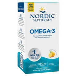 Nordic Naturals Omega-3 690 mg, kapsułki, smak cytrynowy, 120 szt.