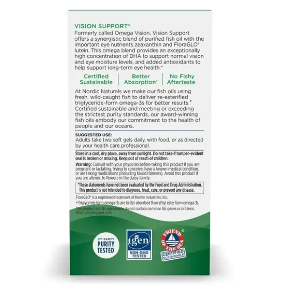 Nordic Naturals, Omega Vision, kapsułki, 60 szt.