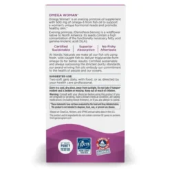 Nordic Naturals, Omega Woman, 500 mg, kapsułki, 120 szt.