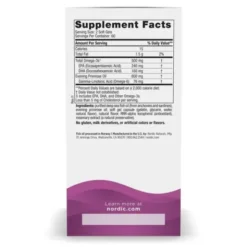 Nordic Naturals, Omega Woman, 500 mg, kapsułki, 120 szt.