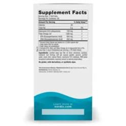 Nordic Naturals Ultimate Omega 1280 mg + CoQ10 100 mg, kapsułki, smak cytrynowy, 120 szt.