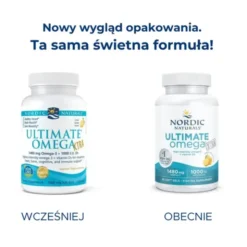 Nordic Naturals Ultimate Omega Xtra 1480 mg, kapsułki, smak cytrynowy, 60 szt.