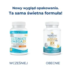Nordic Naturals, Ultimate Omega 2X with Vitamin D3 2150 mg Lemon, kapsułki, 60 szt.