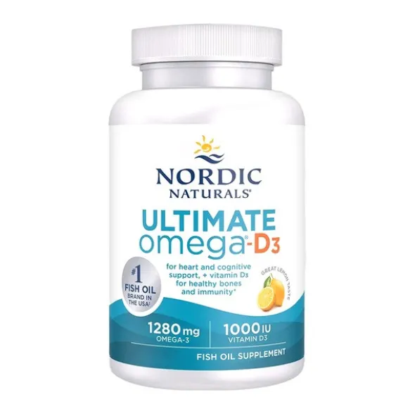 Nordic Naturals, Ultimate Omega-D3 1280 mg, kapsułki, smak cytrynowy, 60 szt.