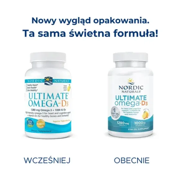 Nordic Naturals, Ultimate Omega-D3 1280 mg, kapsułki, smak cytrynowy, 60 szt.