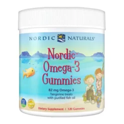Nordic Omega-3 Gummies, 82 mg Tangerine Treats, żelki, 120 szt.