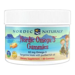 Nordic Omega-3 Gummies, 82mg Tangerine Treats, żelki, 60 szt.