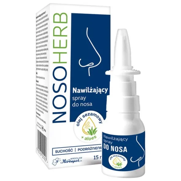 Nosoherb, nawilżający spray do nosa, 15 ml