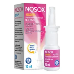 Nosox Junior, 0,025%, aerozol do nosa, 10 ml, butel.