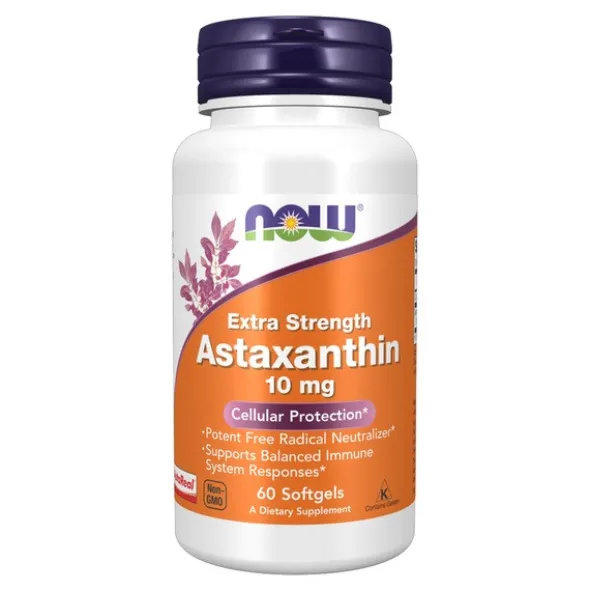 Now Foods, Astaxanthin,10 mg, kapsułki, 60 szt.