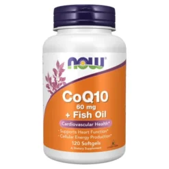 Now Foods, CoQ10 60 mg with Omega-3, kapsułki, 120 szt.