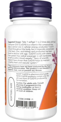 Now Foods CoQ10 400 mg z lecytyną i witaminą E, kapsułki, 60 szt.