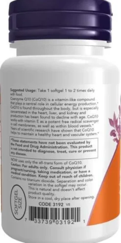Now Foods CoQ10 z selenem i witaminą E 50 mg, kapsułki, 50 szt.